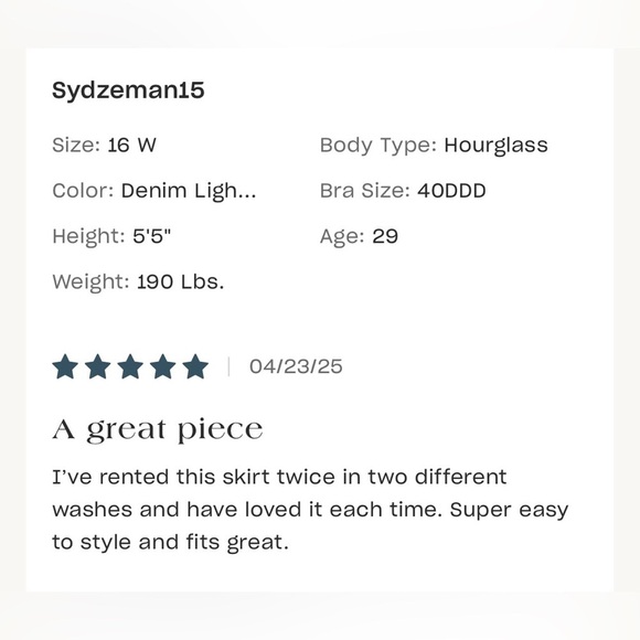 NWT Size 20W - The Madi Front-Slit Denim Skirt by Pilcro - Picture 15 of 16